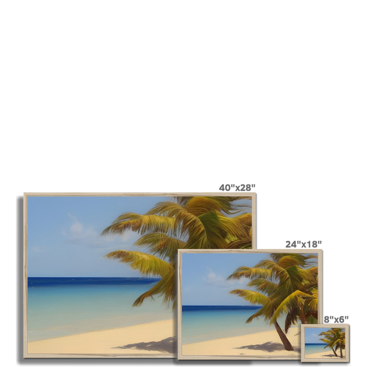 Calm Palm Beach Framed Print Prodigi