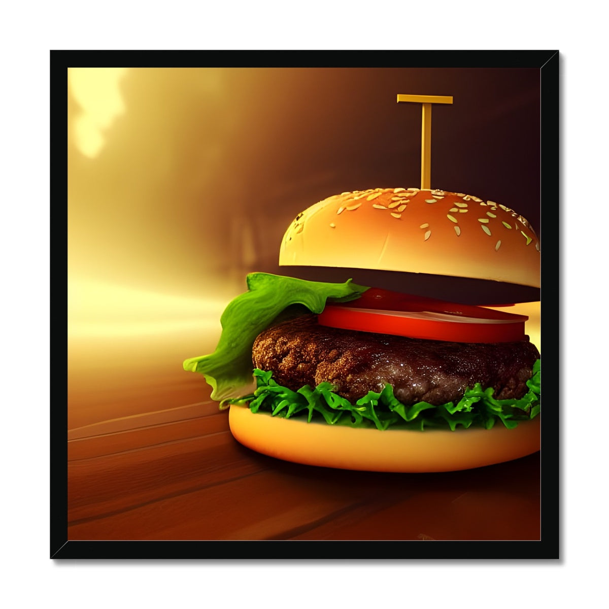 Burger Highlight Framed Print Prodigi