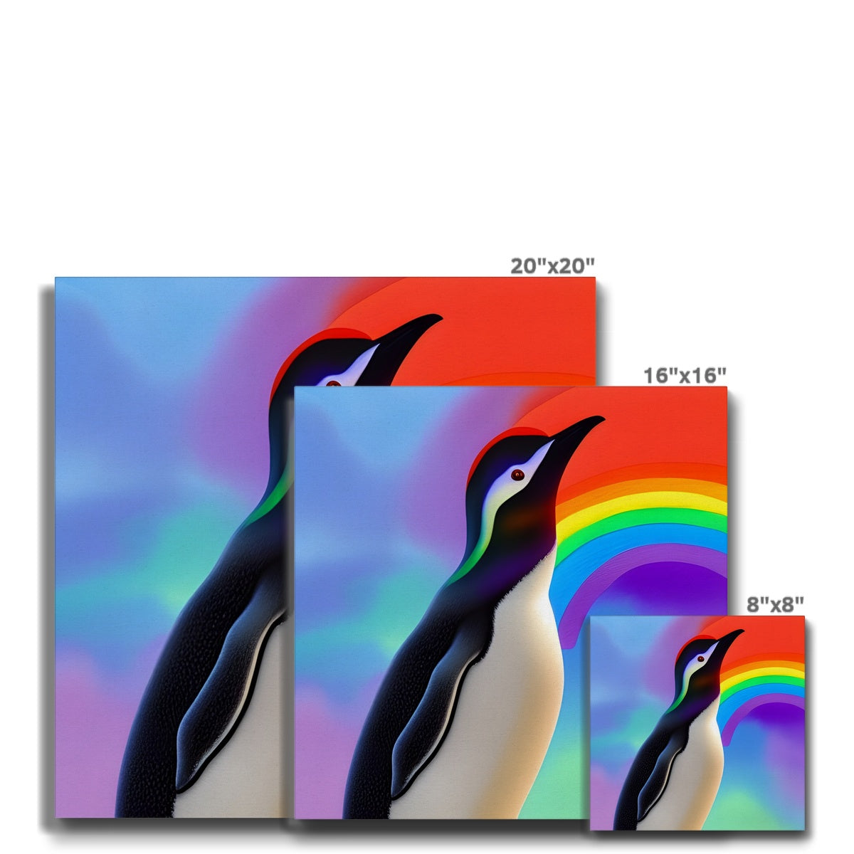 Rainbow Penguin Eco Canvas Prodigi