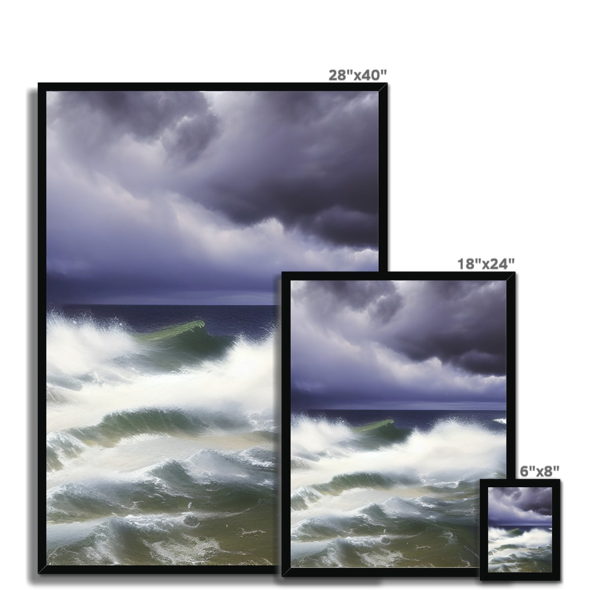 Stormy Sea Framed Print Prodigi