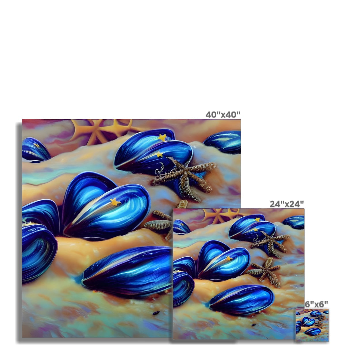 Beautiful Mussles At The Beach Fine Art Print Prodigi