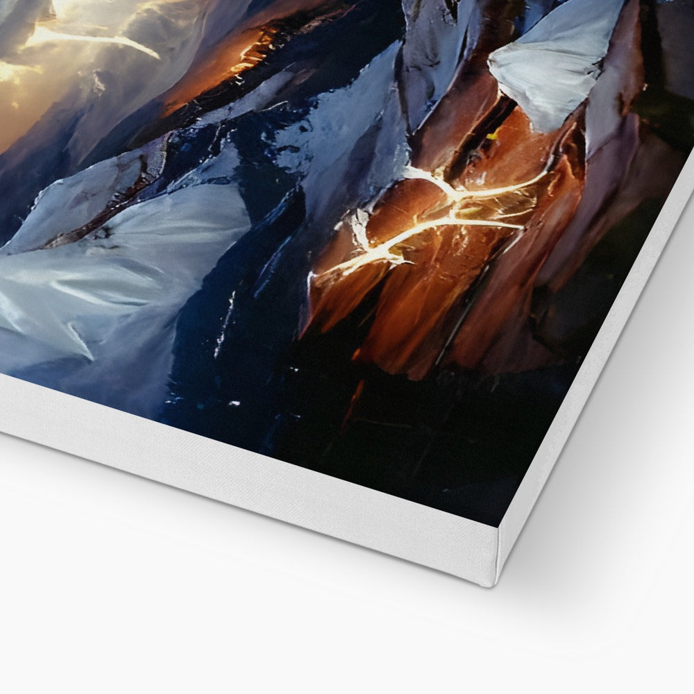 Mountains with Lightning Eco Canvas Prodigi