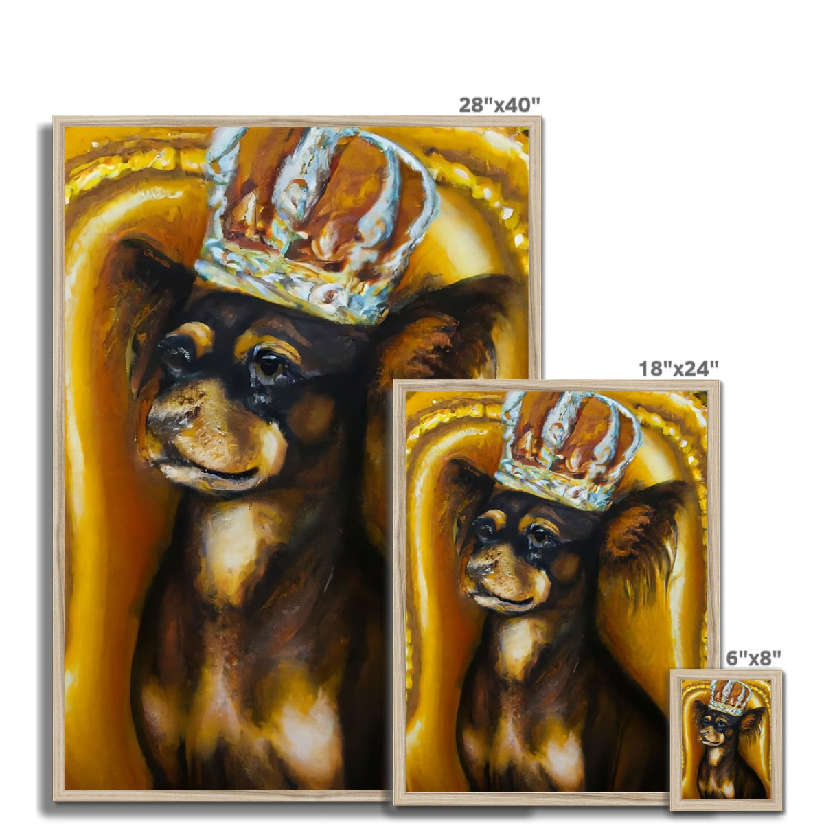 Dog King Framed Print Prodigi