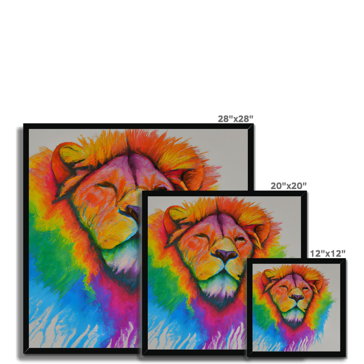 Rainbow Lion Framed Print Prodigi