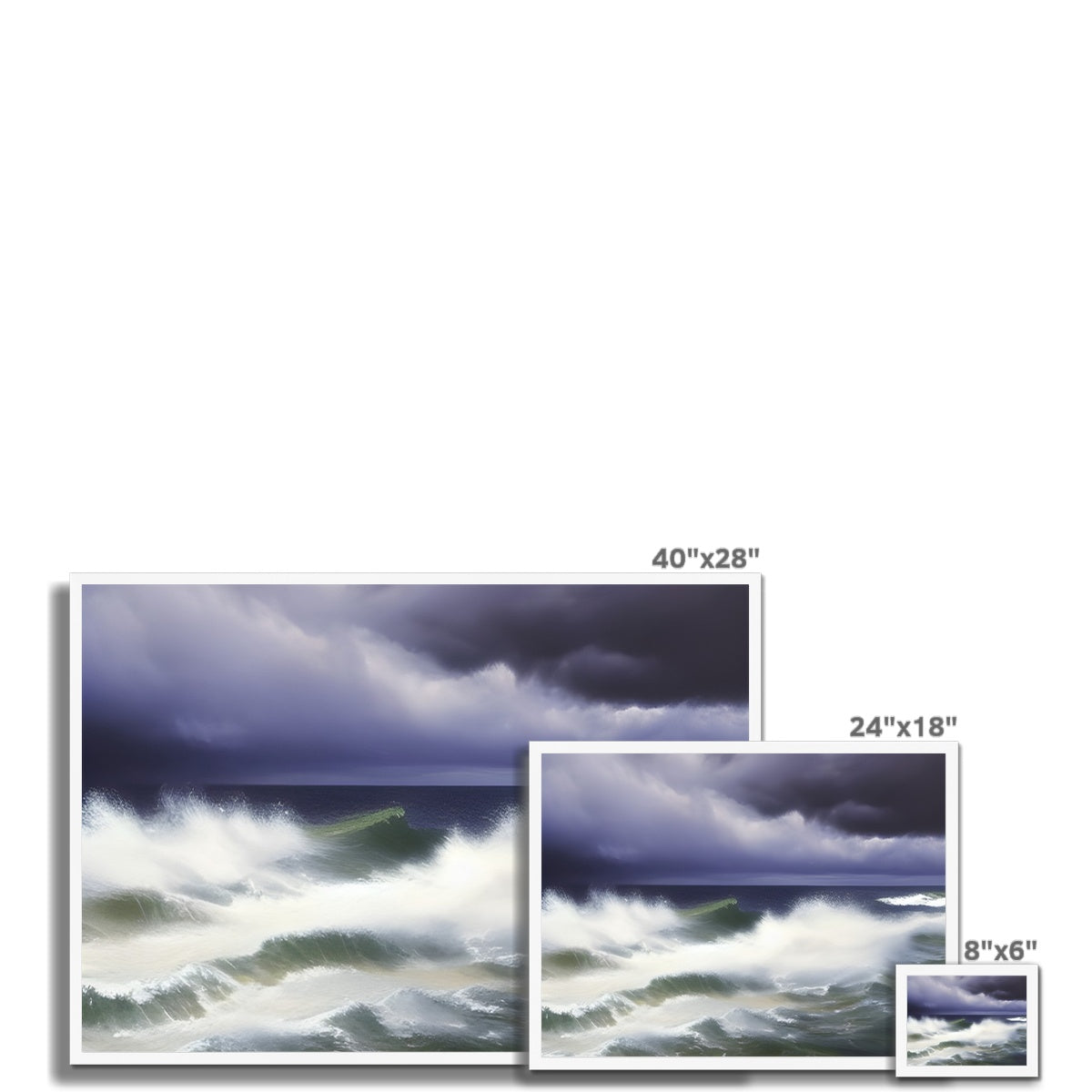 Stormy Sea Framed Print Prodigi