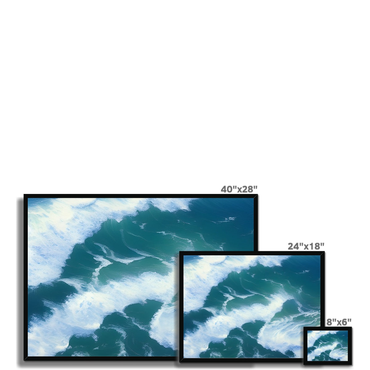 Colliding Waves Framed Print Prodigi