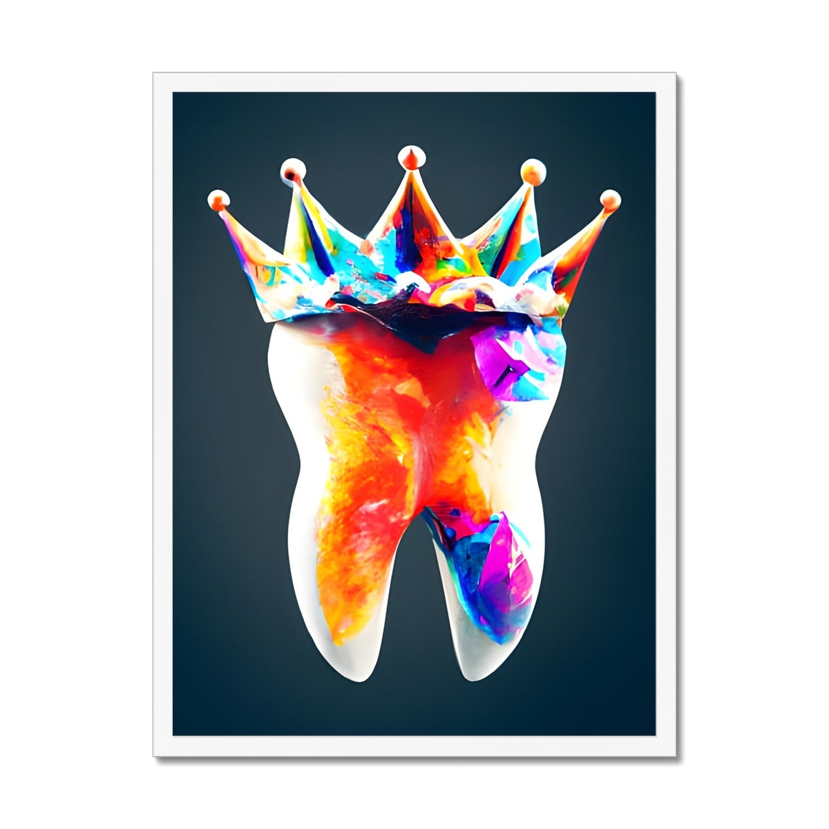 King Crystal Tooth Framed Print Prodigi