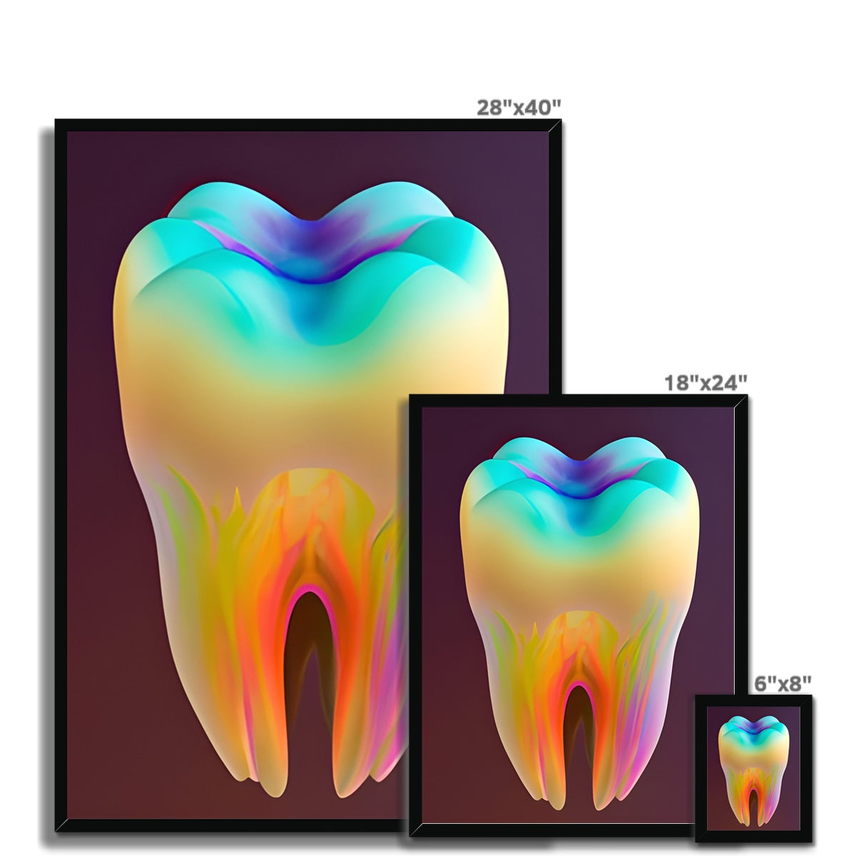 Colorful Tooth Framed Print Prodigi