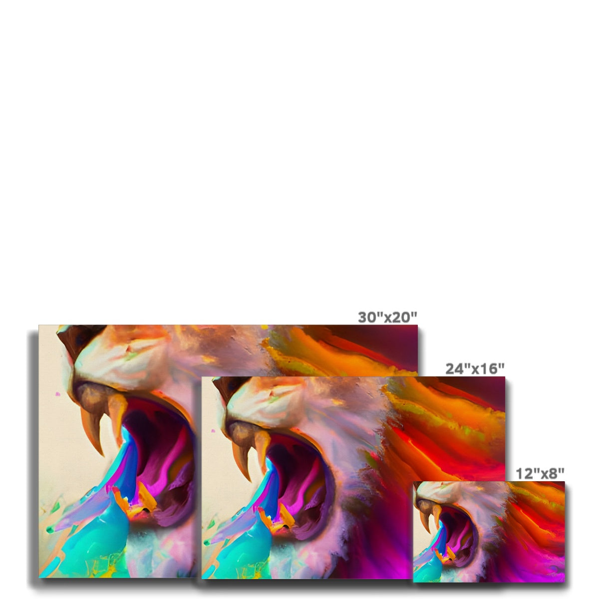 Lion with a Rainbow Mane Eco Canvas Prodigi