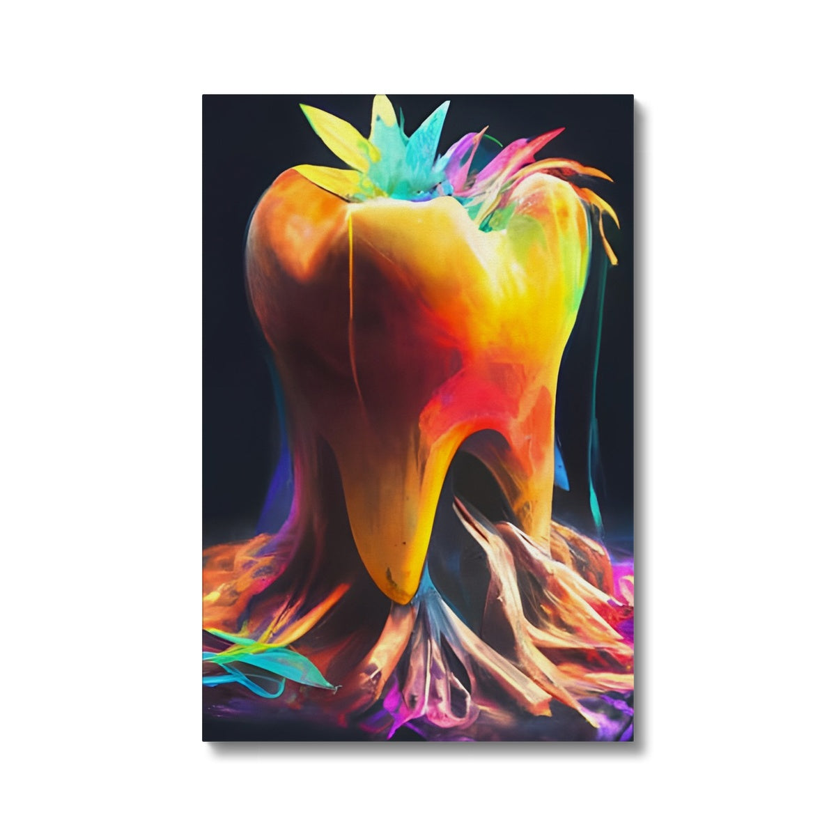 Colourful Tooth with Roots Eco Canvas Prodigi