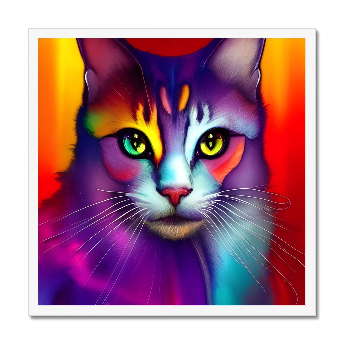 Colorful Cat Framed Print Prodigi