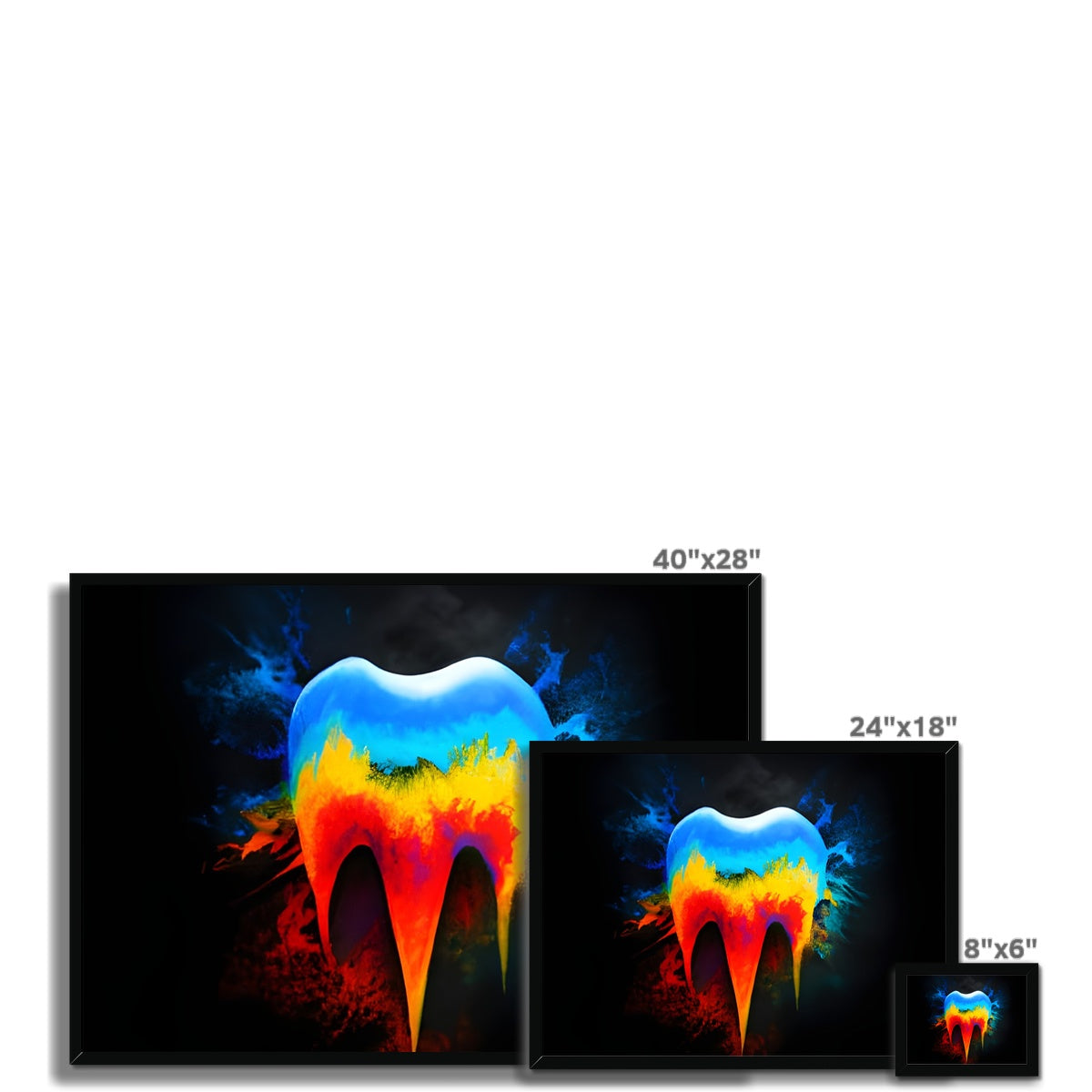 Hot to Cold Tooth Framed Print Prodigi