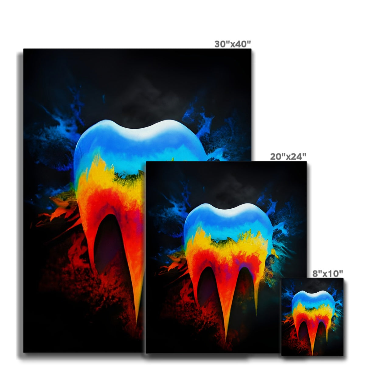 Hot to Cold Tooth Canvas Prodigi