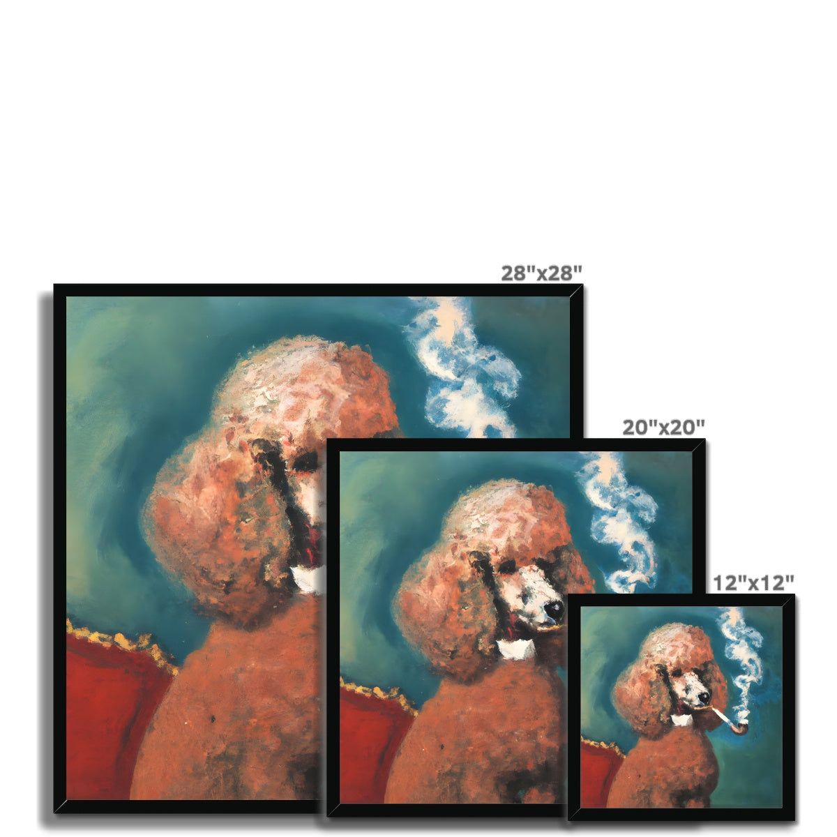 Smoking Poodle Framed Print Prodigi