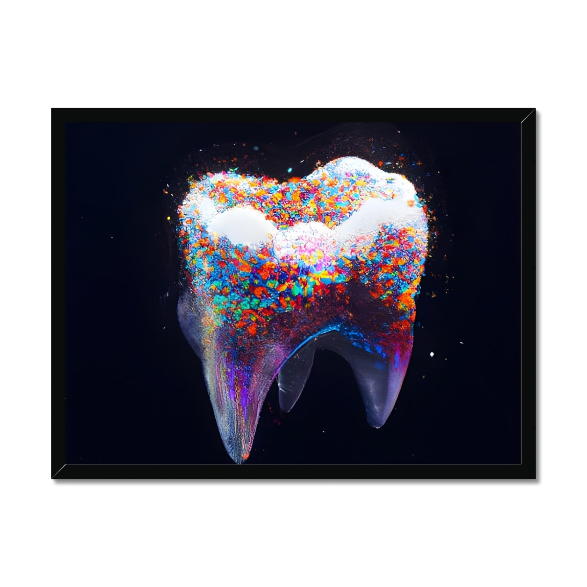 Tooth with Colour Sprinkles Framed Print Prodigi