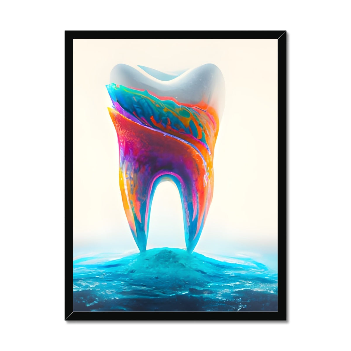 Tooth in Colour Waves Framed Print Prodigi