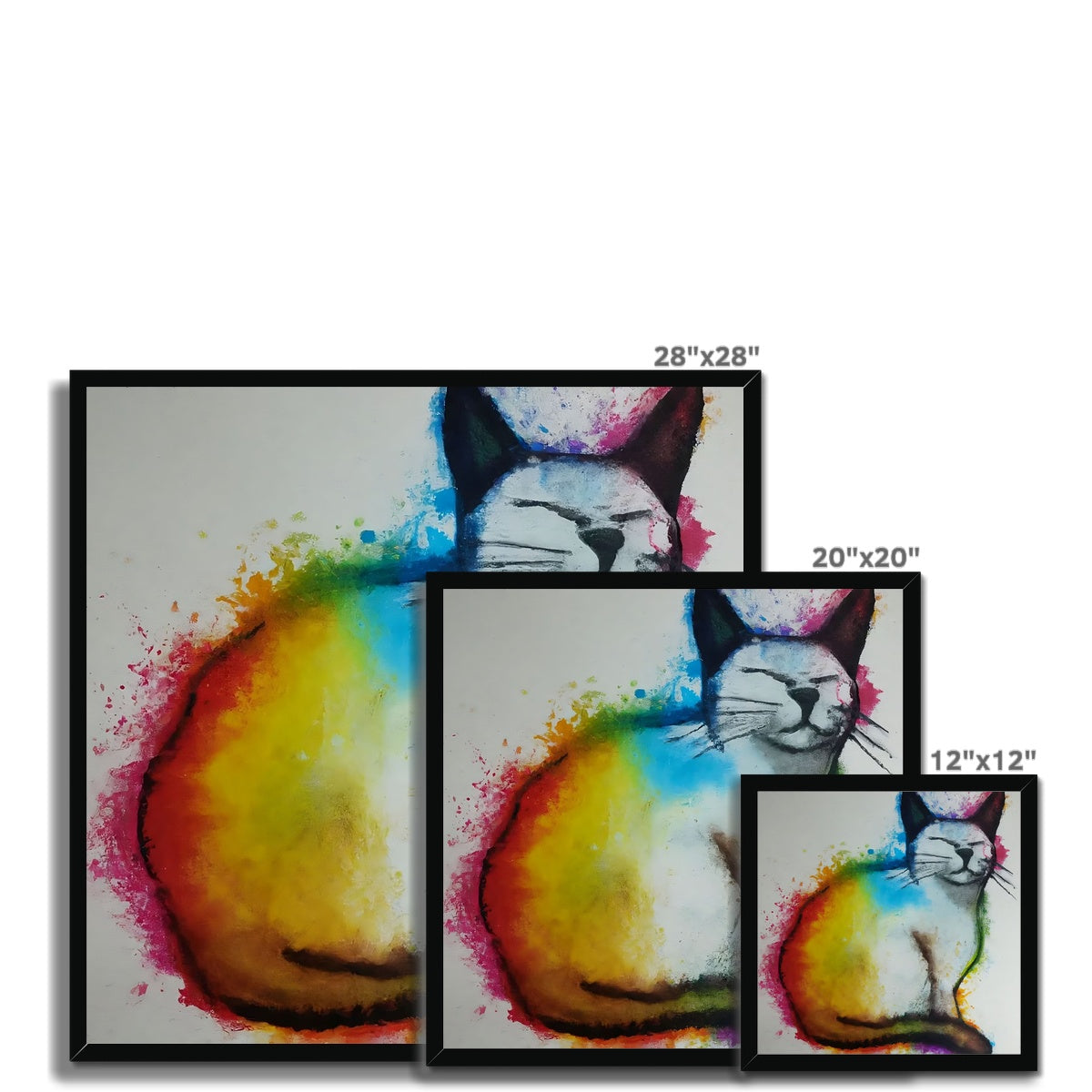 Rainbow Cat Framed Print Prodigi