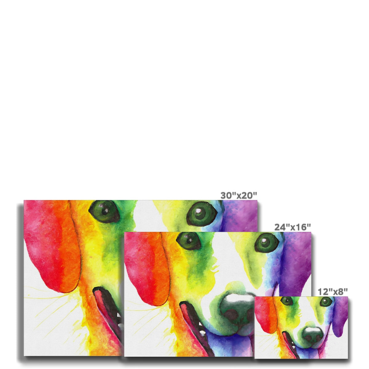 Happy Rainbow Dog Eco Canvas Prodigi