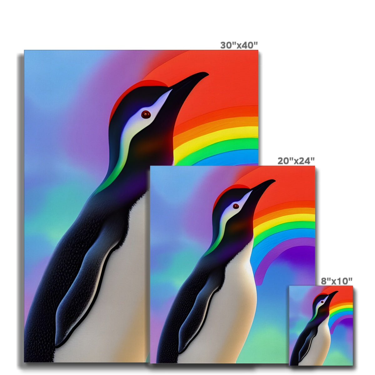 Rainbow Penguin Canvas Prodigi