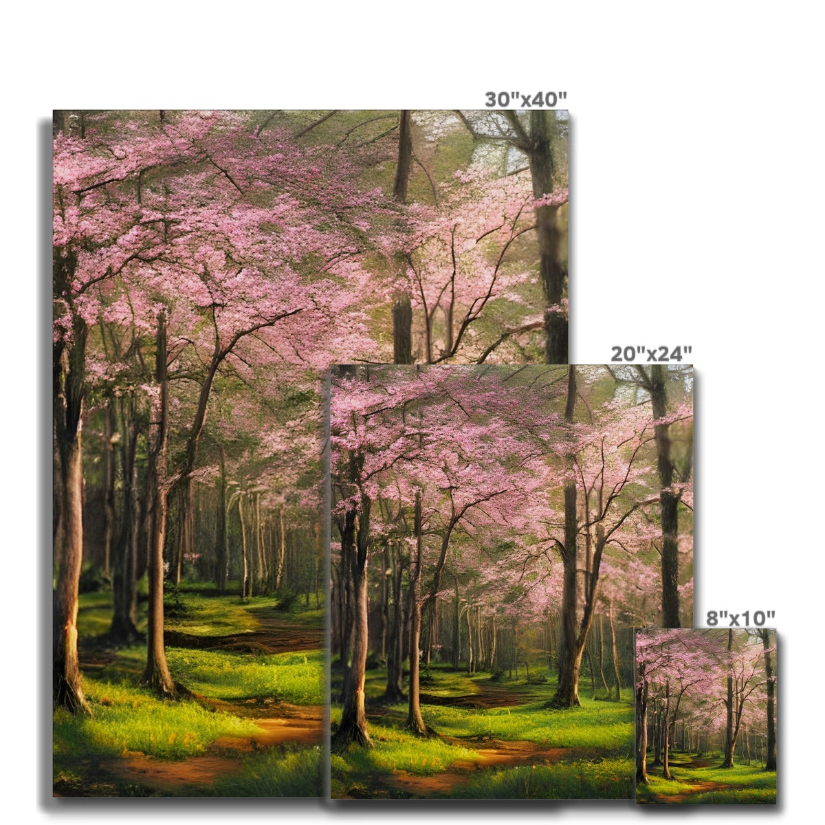 Cherry Blossom in a Forest Canvas Prodigi