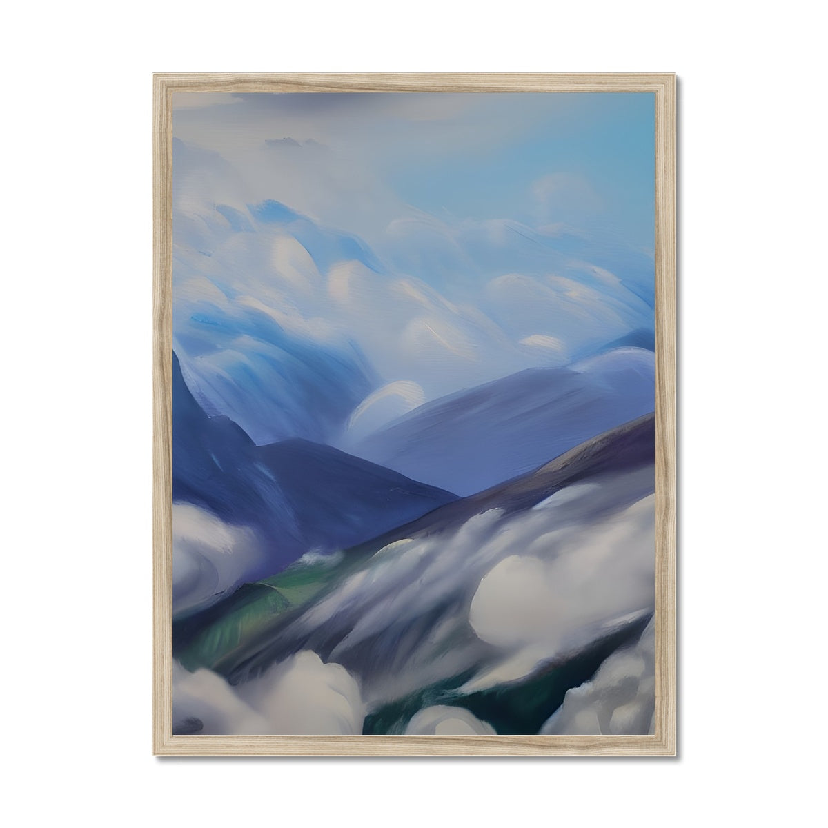 Cloudy Mountains Framed Print Prodigi