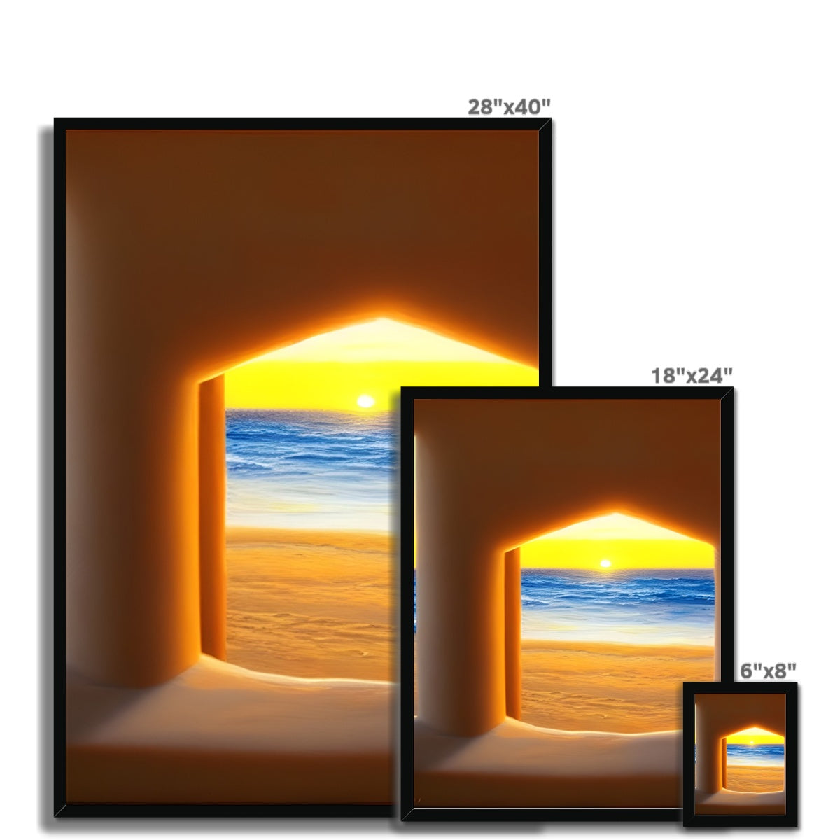 View out of a Sandcastle Framed Print Prodigi