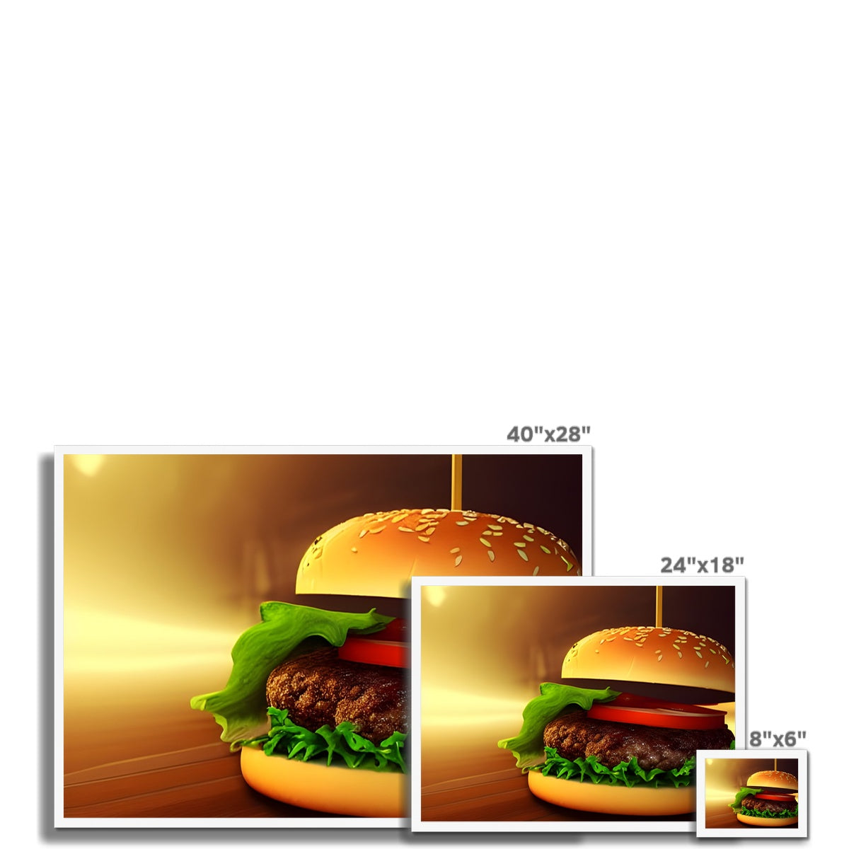 Burger Highlight Framed Print Prodigi