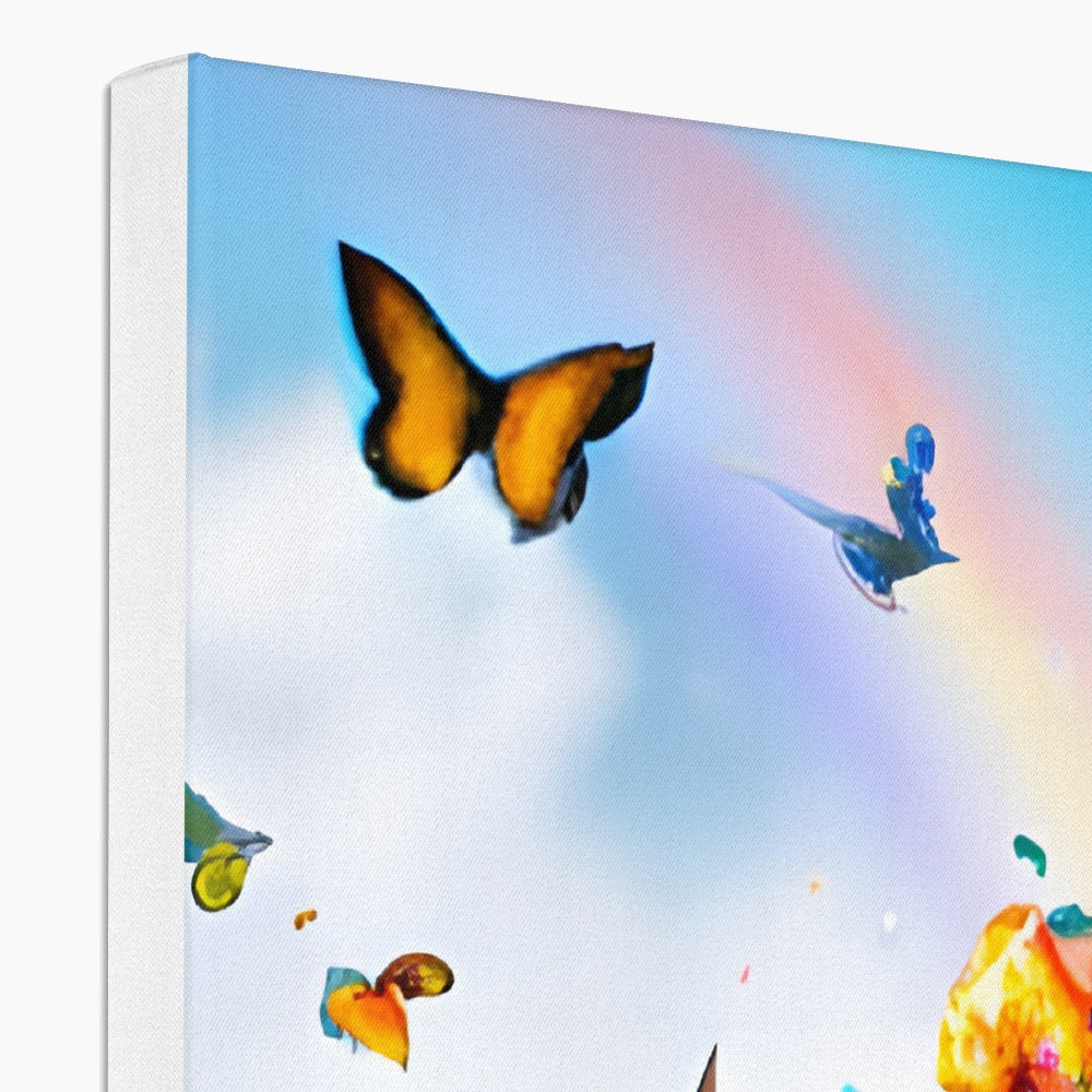 Flying Butterfly Tooth Island Canvas Prodigi