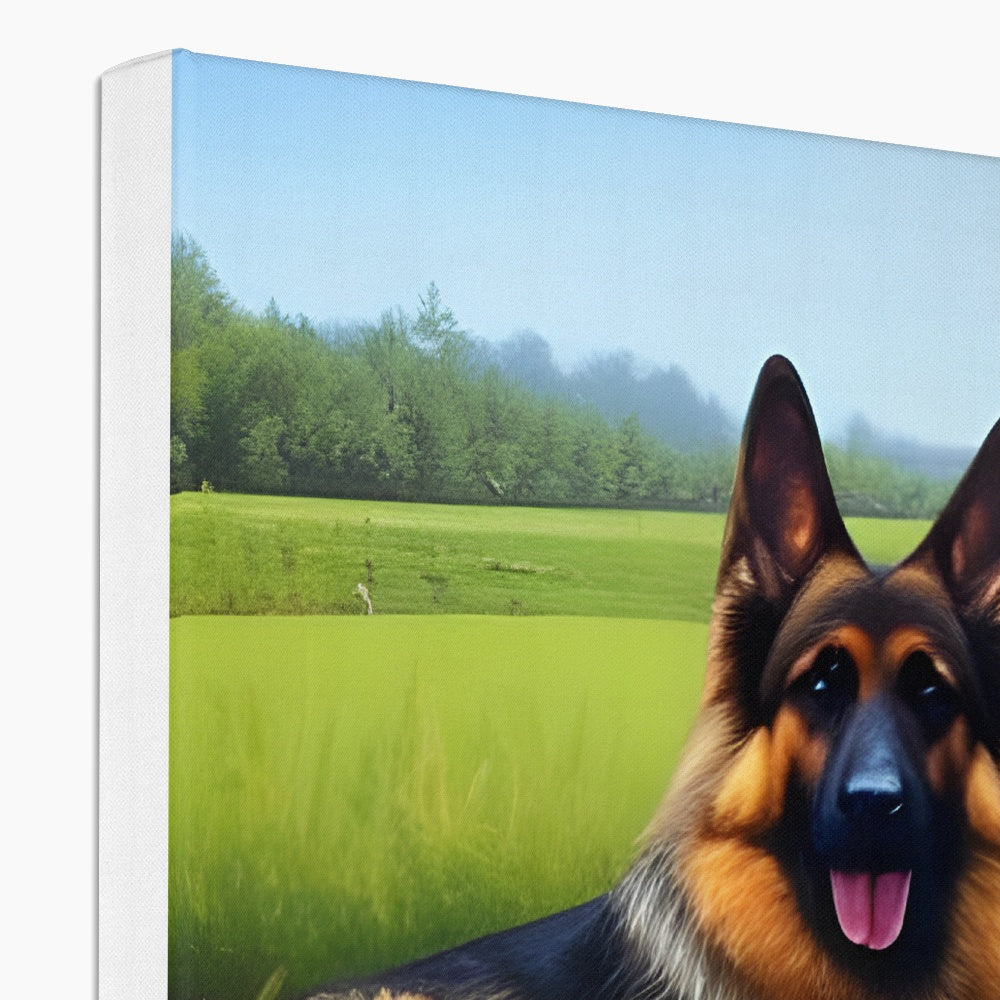 Dog Laying in a Field Eco Canvas Prodigi