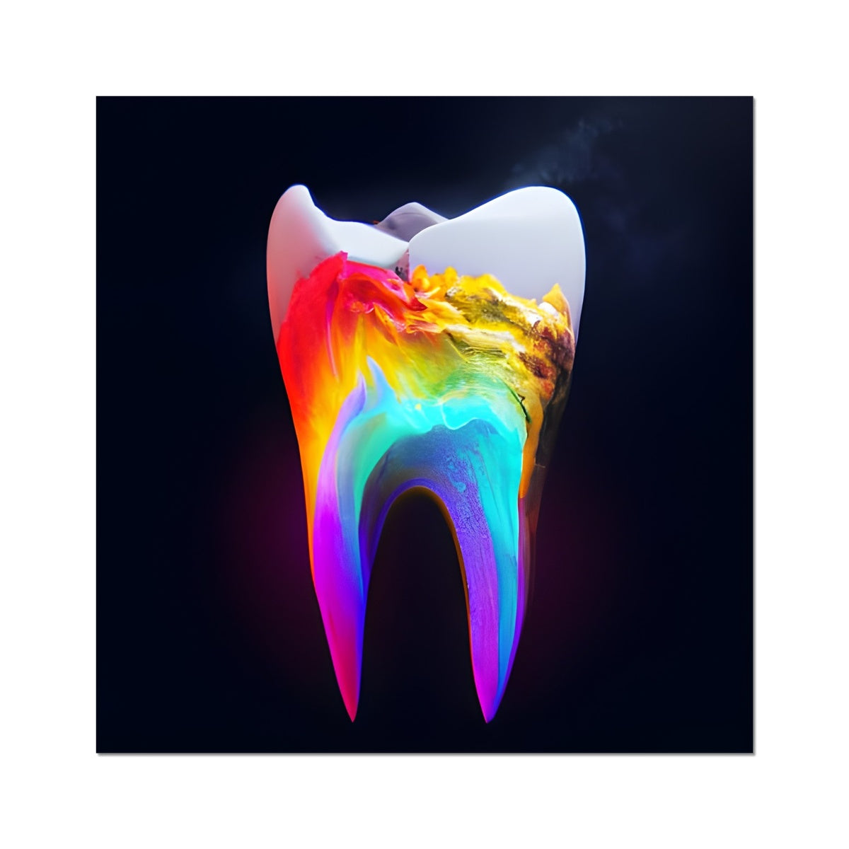 Colours filling a Tooth Fine Art Print Prodigi