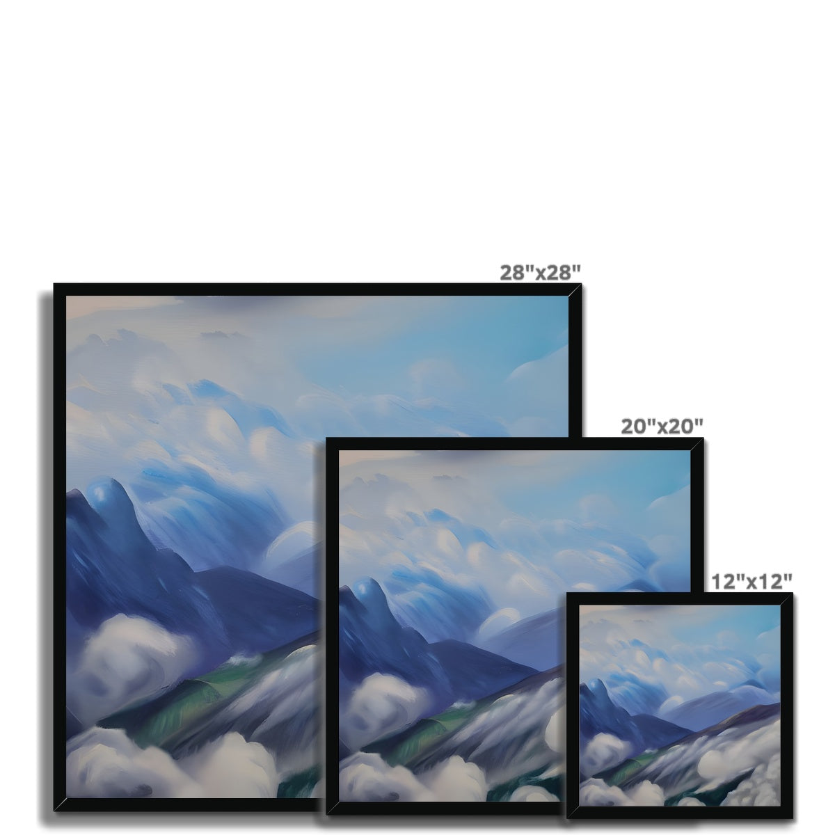 Cloudy Mountains Framed Print Prodigi