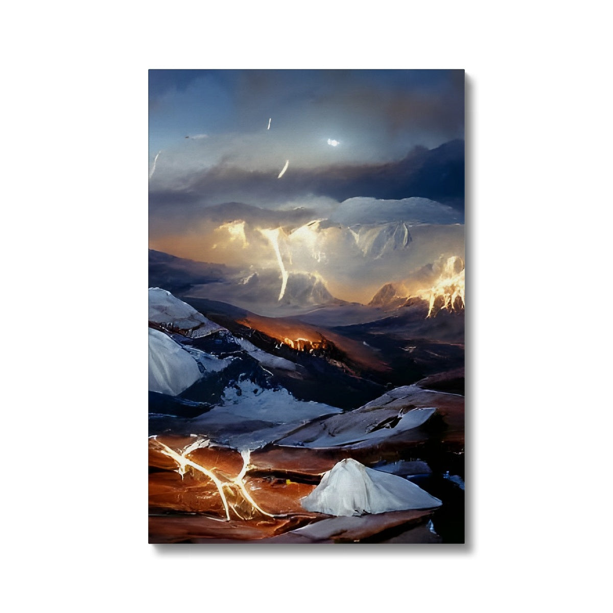 Mountains with Lightning Eco Canvas Prodigi