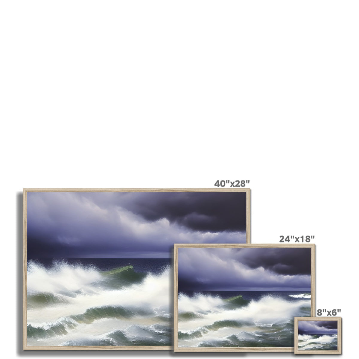 Stormy Sea Framed Print Prodigi