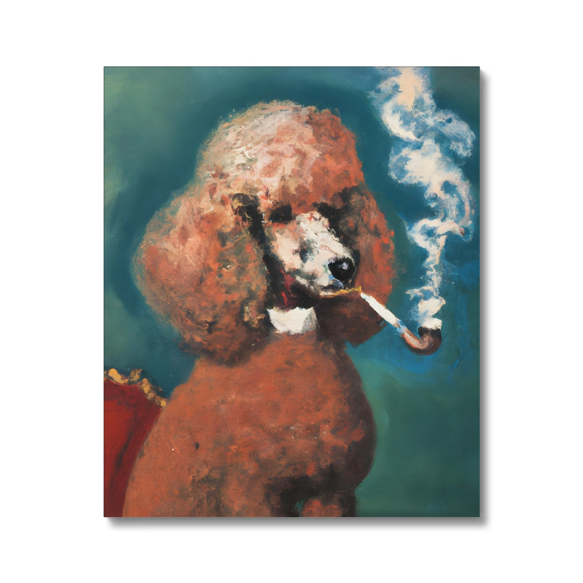 Smoking Poodle Canvas Prodigi