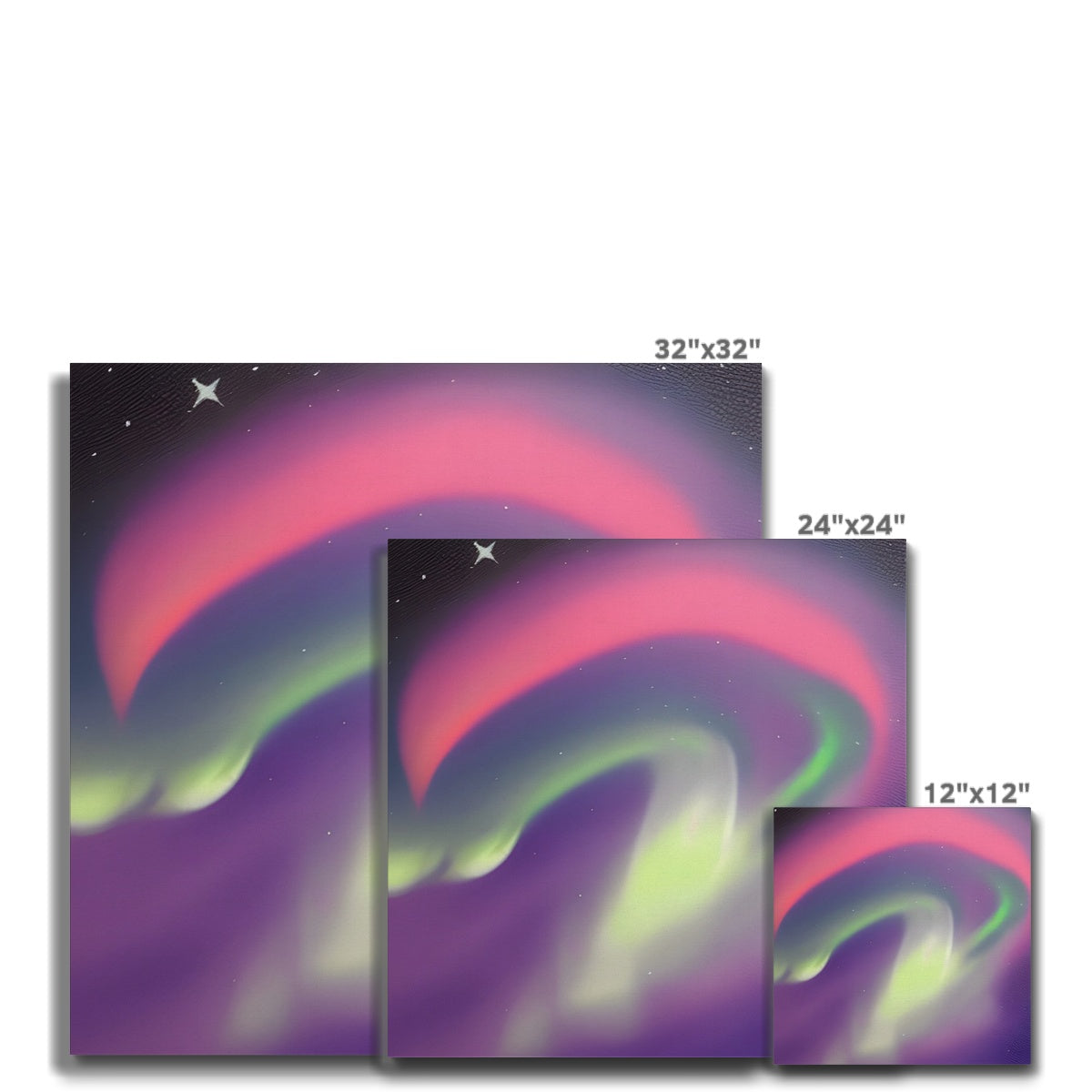 Multicolor Aurora Waves Canvas Prodigi