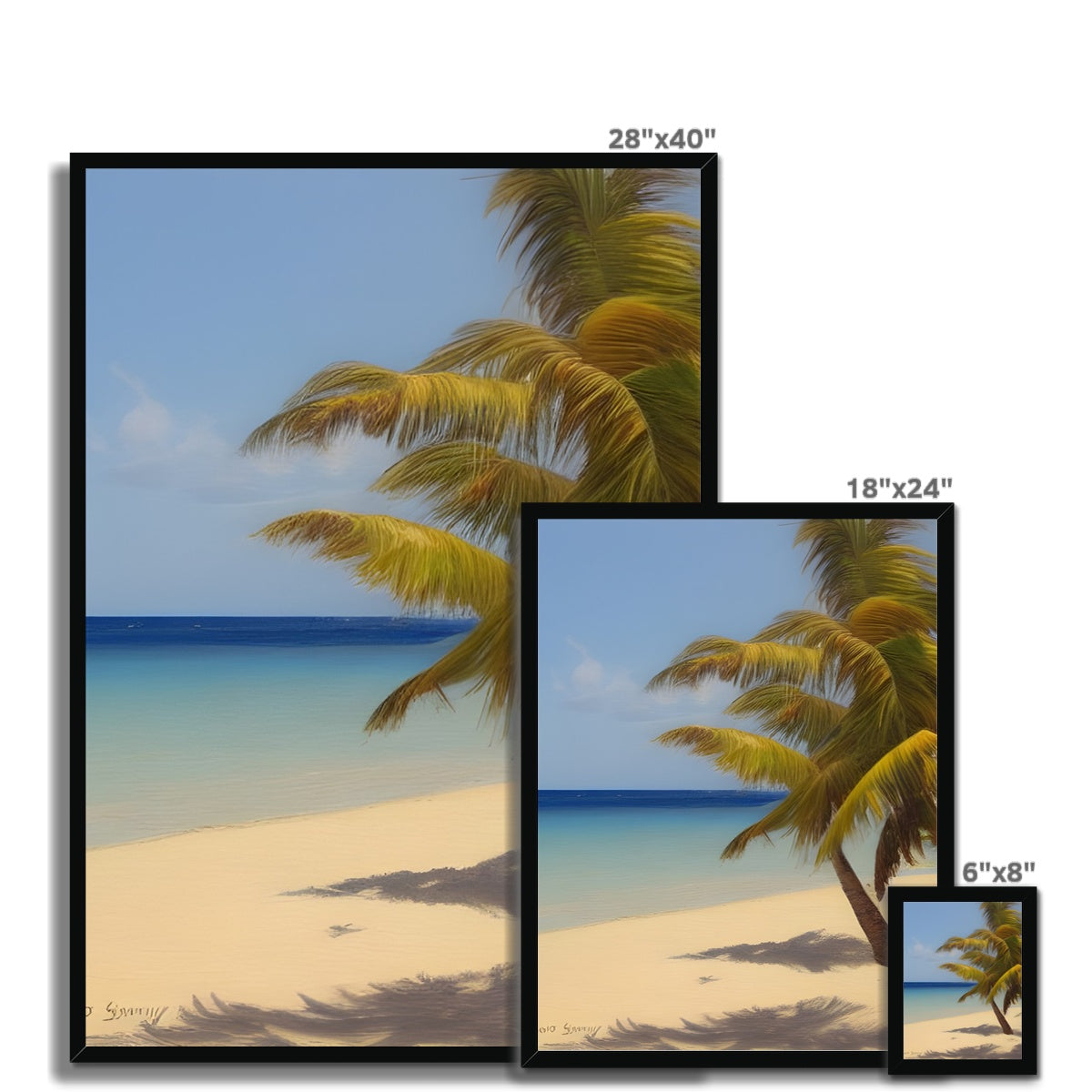 Calm Palm Beach Framed Print Prodigi