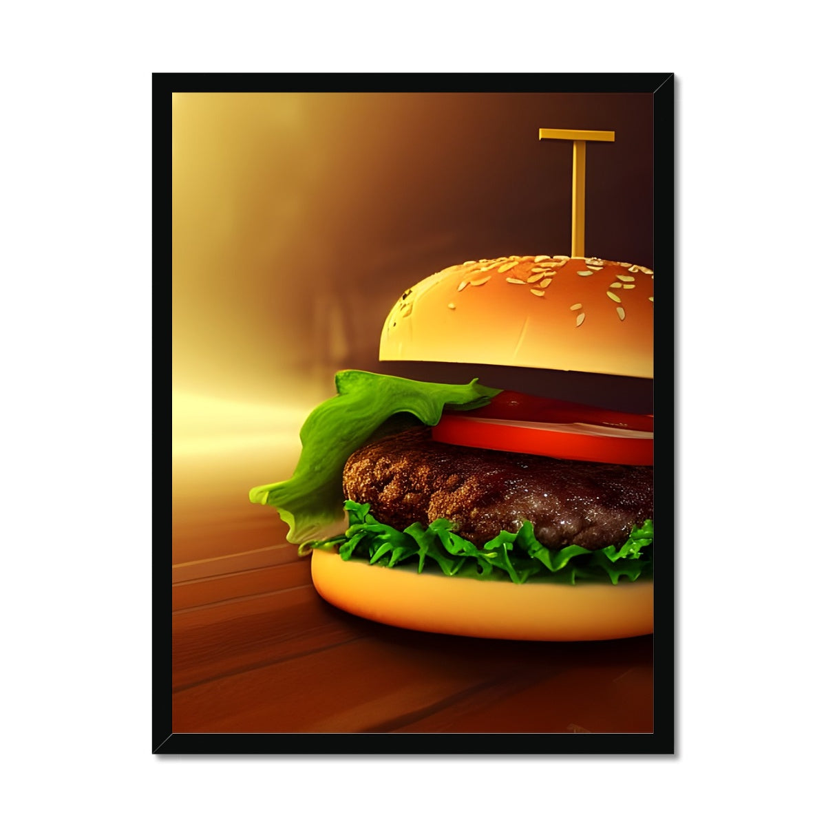 Burger Highlight Framed Print Prodigi