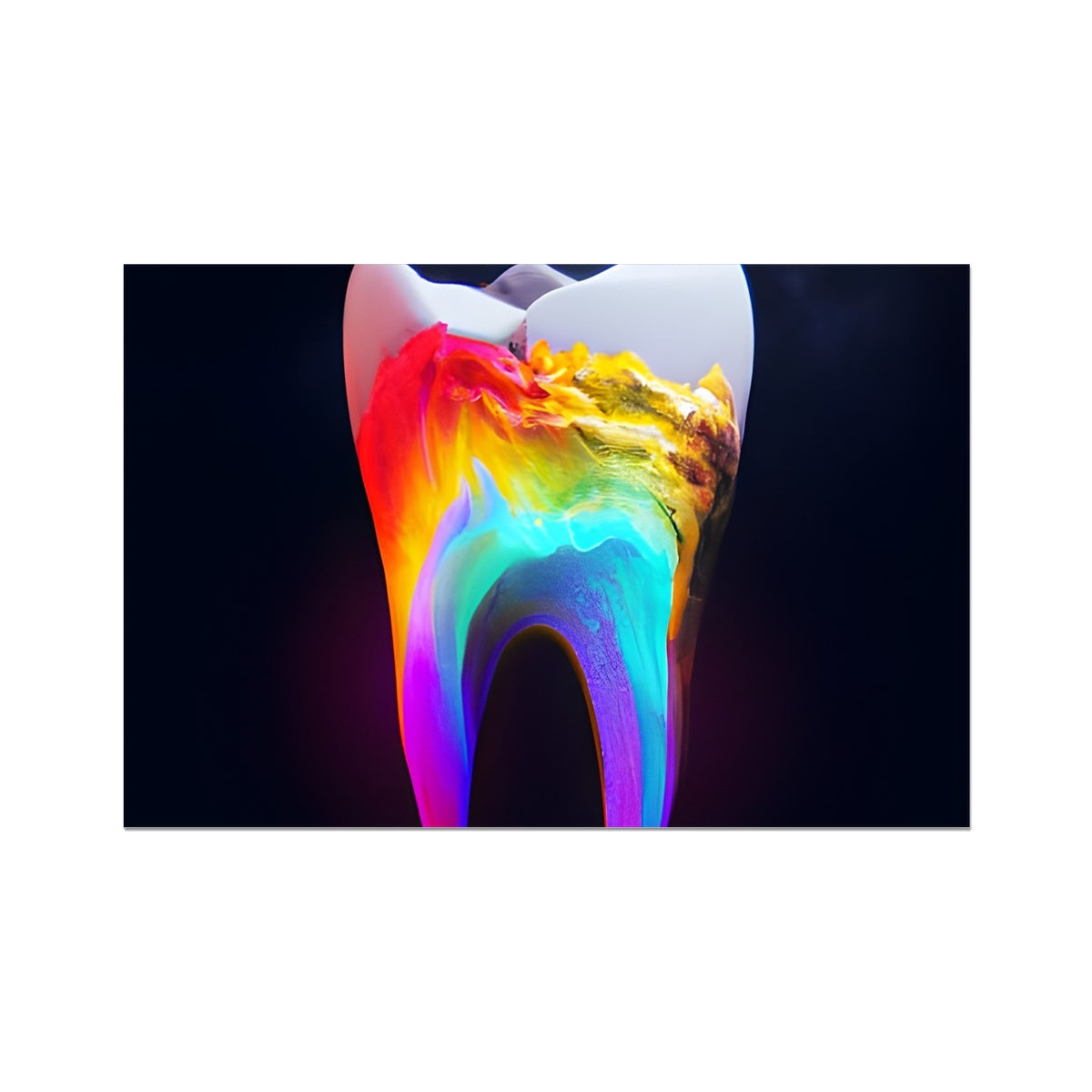 Colours filling a Tooth Fine Art Print Prodigi