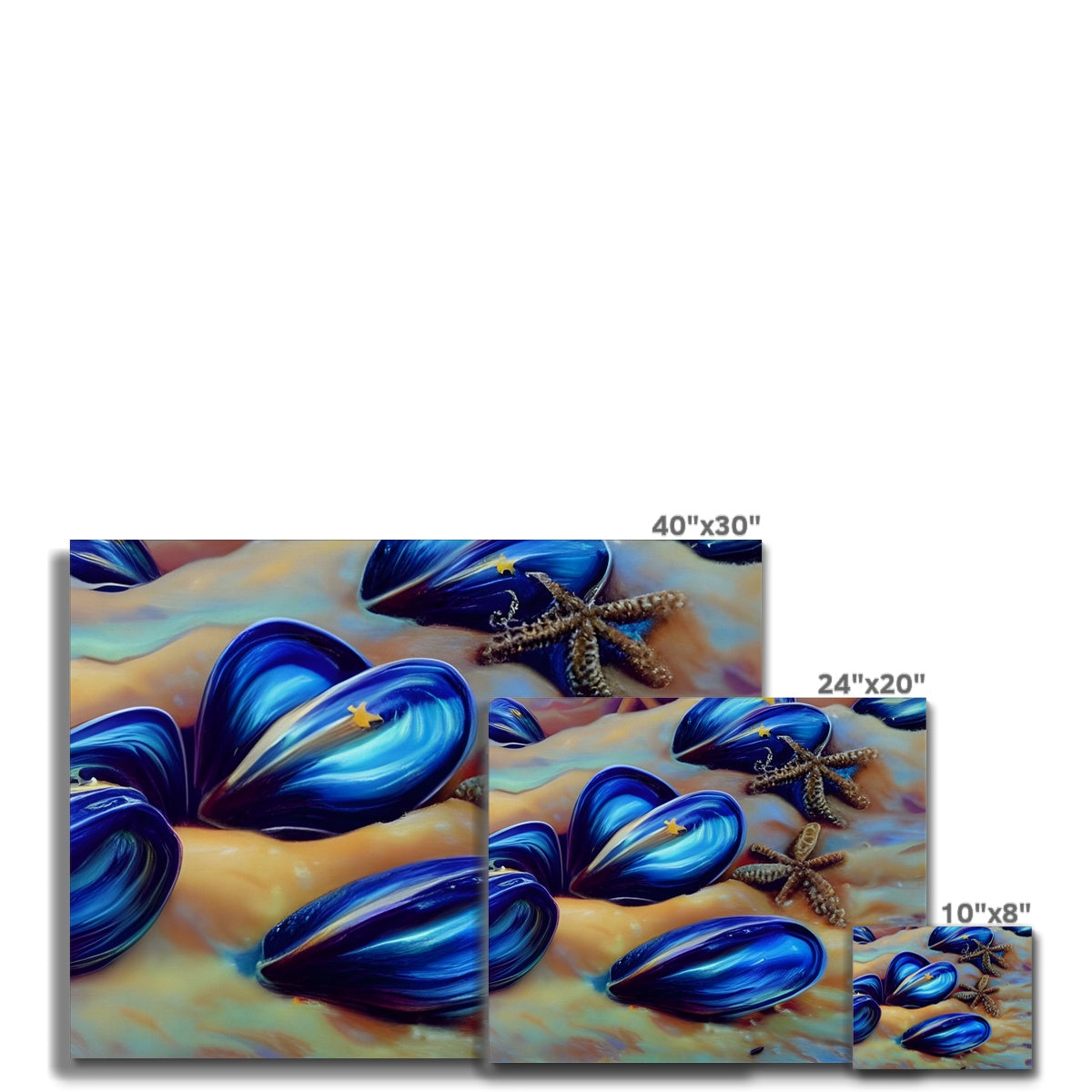 Beautiful Mussles At The Beach Canvas Prodigi