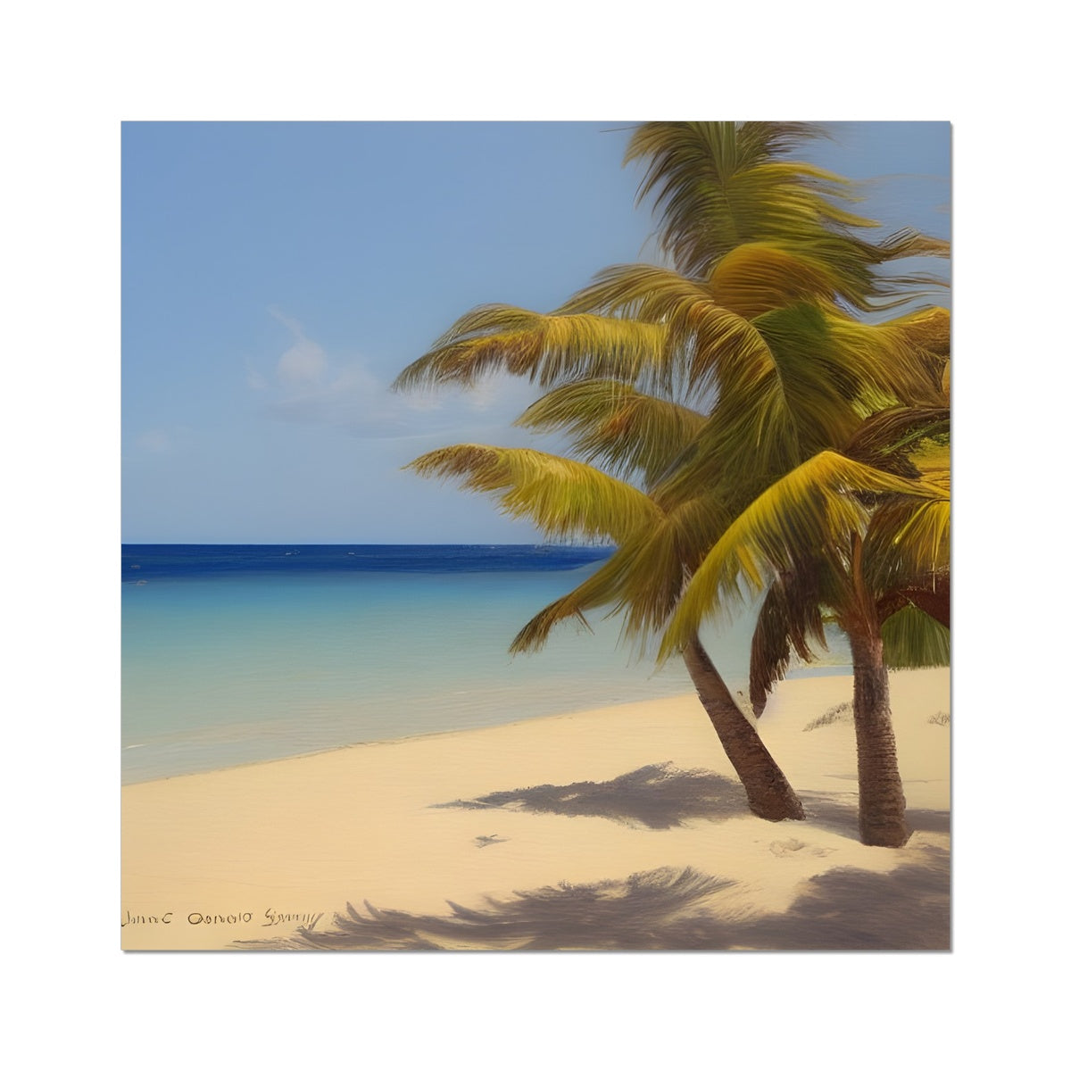 Calm Palm Beach Fine Art Print Prodigi