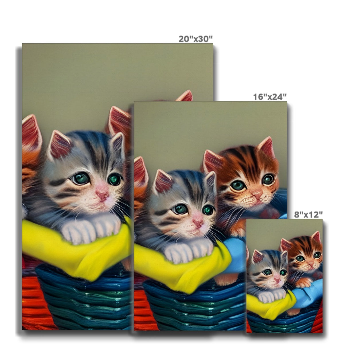 Cute Kittens In A Basket Eco Canvas Prodigi