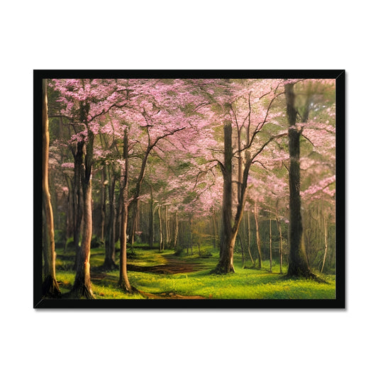 Cherry Blossom in a Forest Framed Print Prodigi