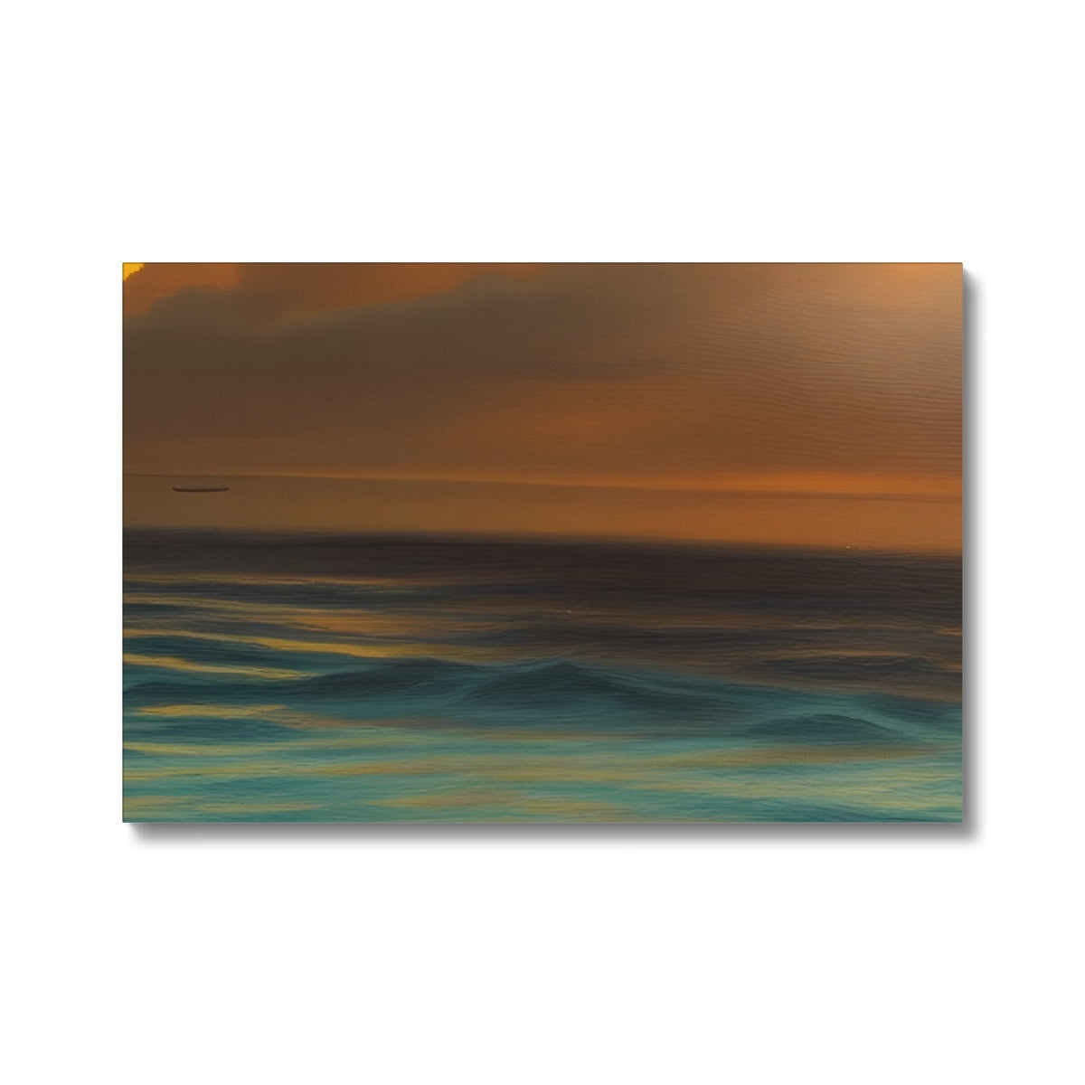 Red Sky Over Turquoise Ocean Eco Canvas Prodigi