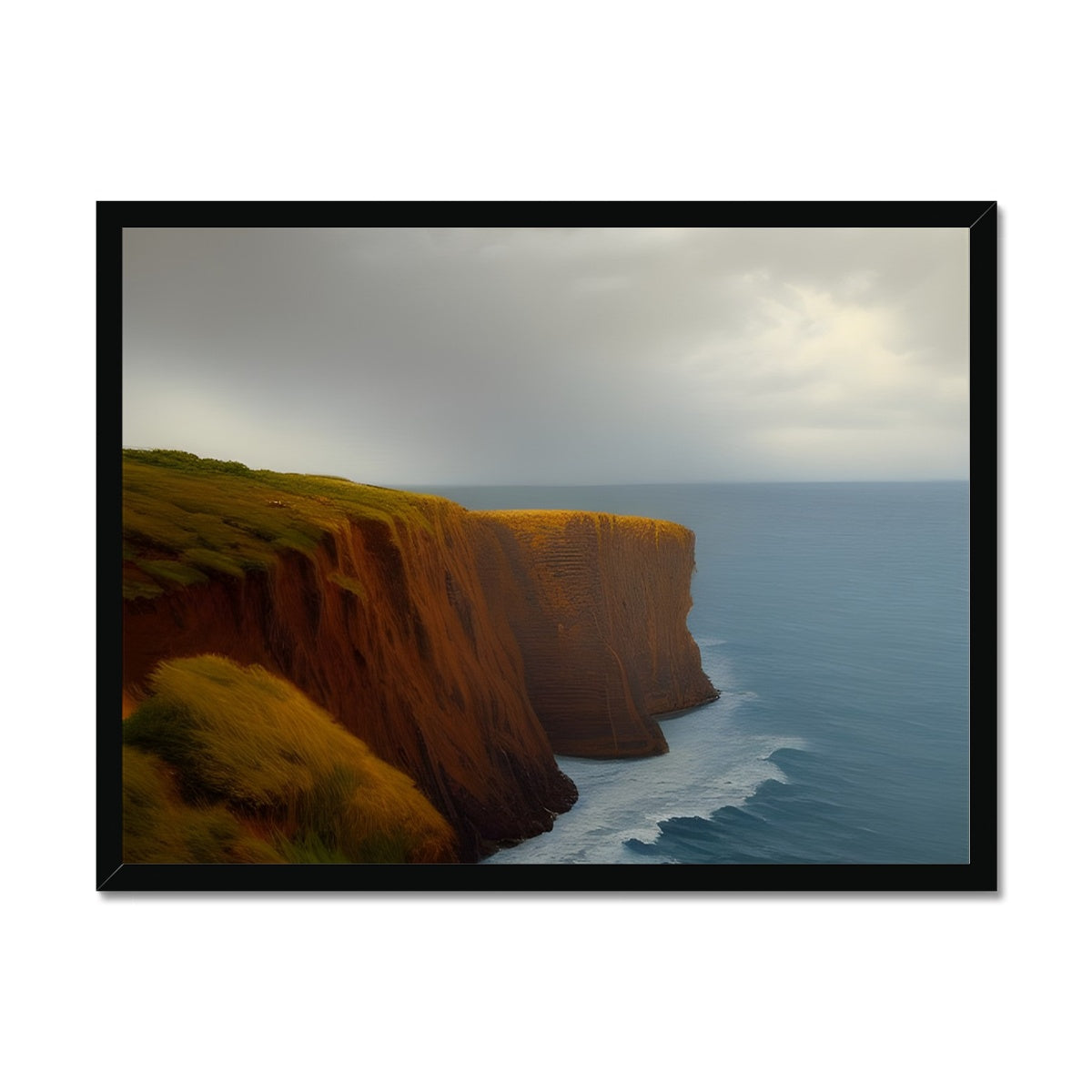 Storm Approaching A Cliff Framed Print Prodigi