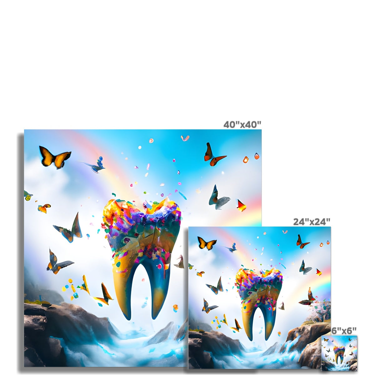 Flying Butterfly Tooth Island Fine Art Print Prodigi