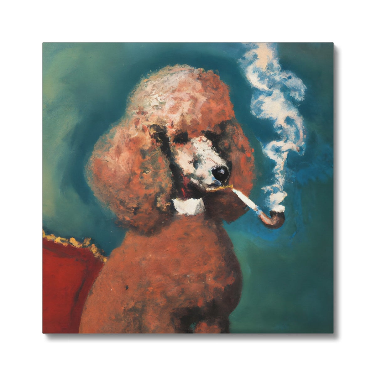 Smoking Poodle Canvas Prodigi