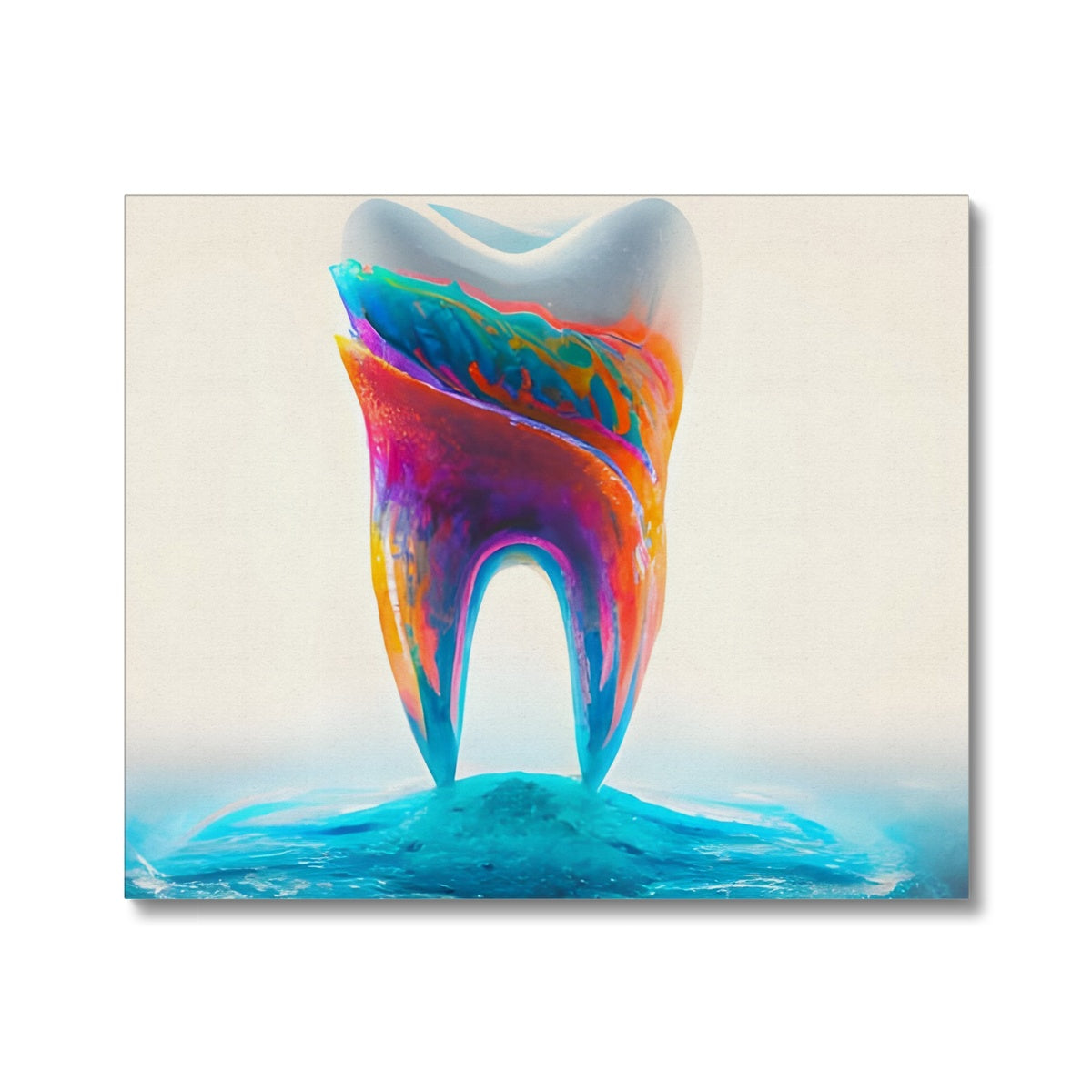 Tooth in Colour Waves Canvas Prodigi