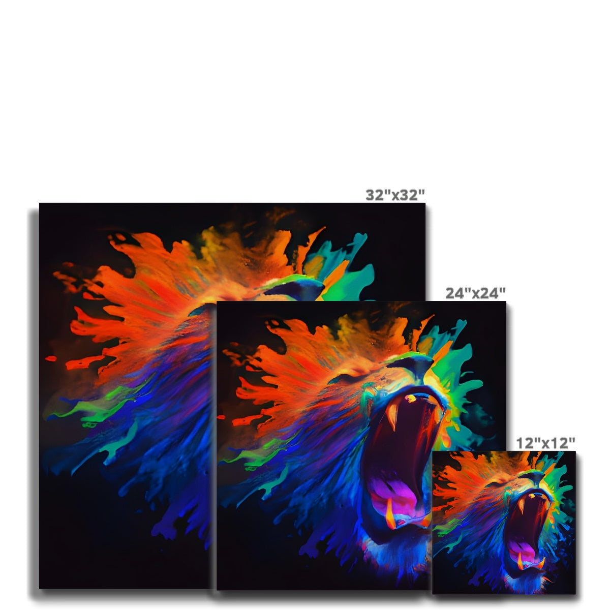 Lions Rainbow Roar Canvas Prodigi