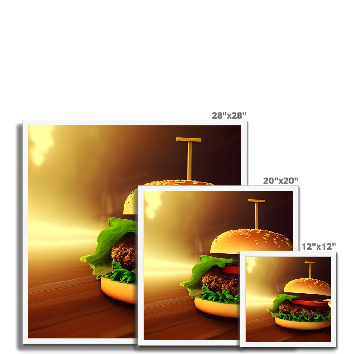 Burger Highlight Framed Print Prodigi