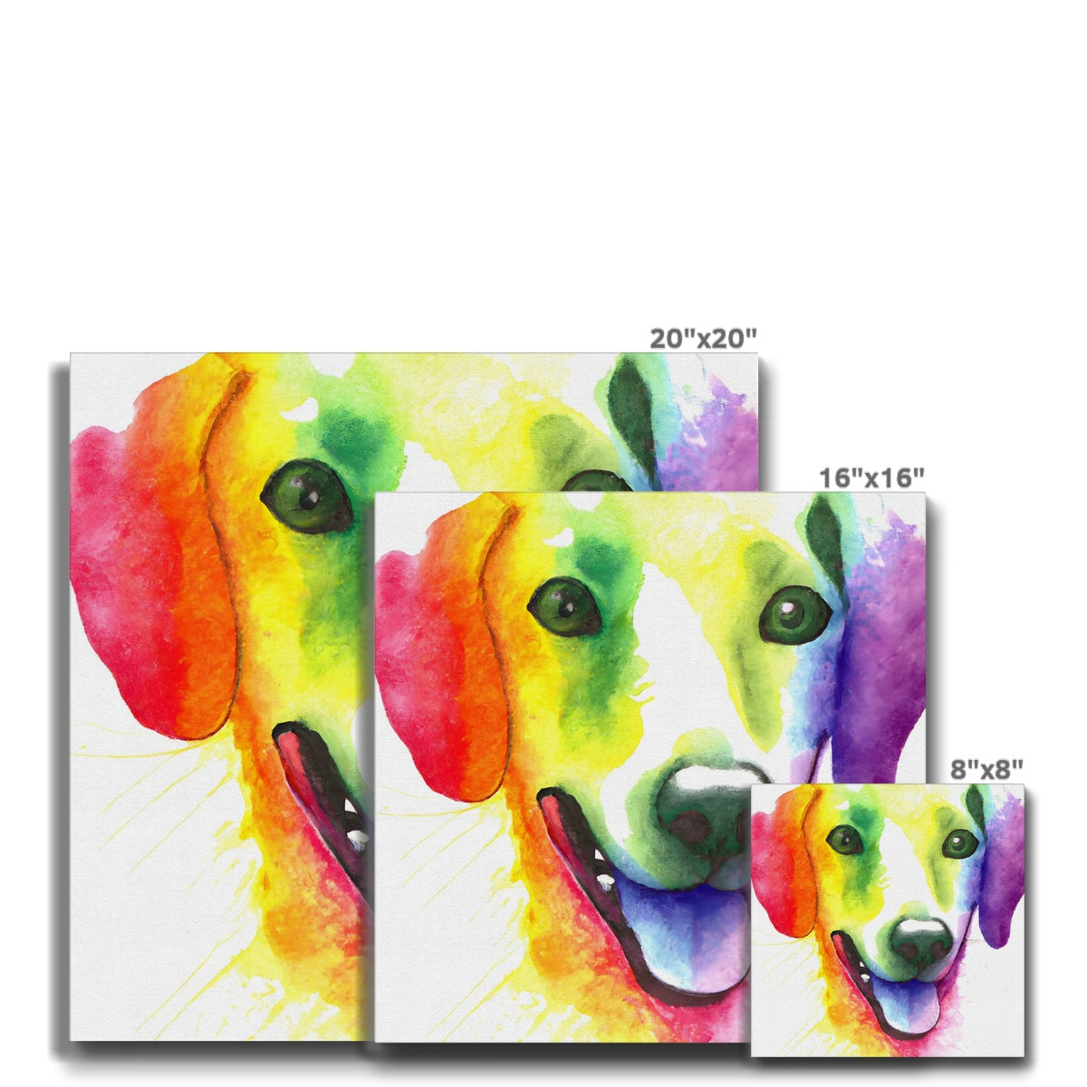 Happy Rainbow Dog Eco Canvas Prodigi